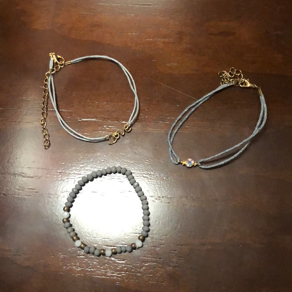 (SHEIN) Gray Bracelet Pack (3)